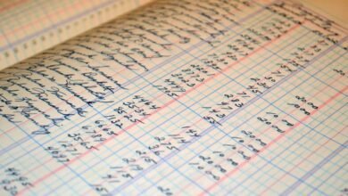 numerical data summary ledger